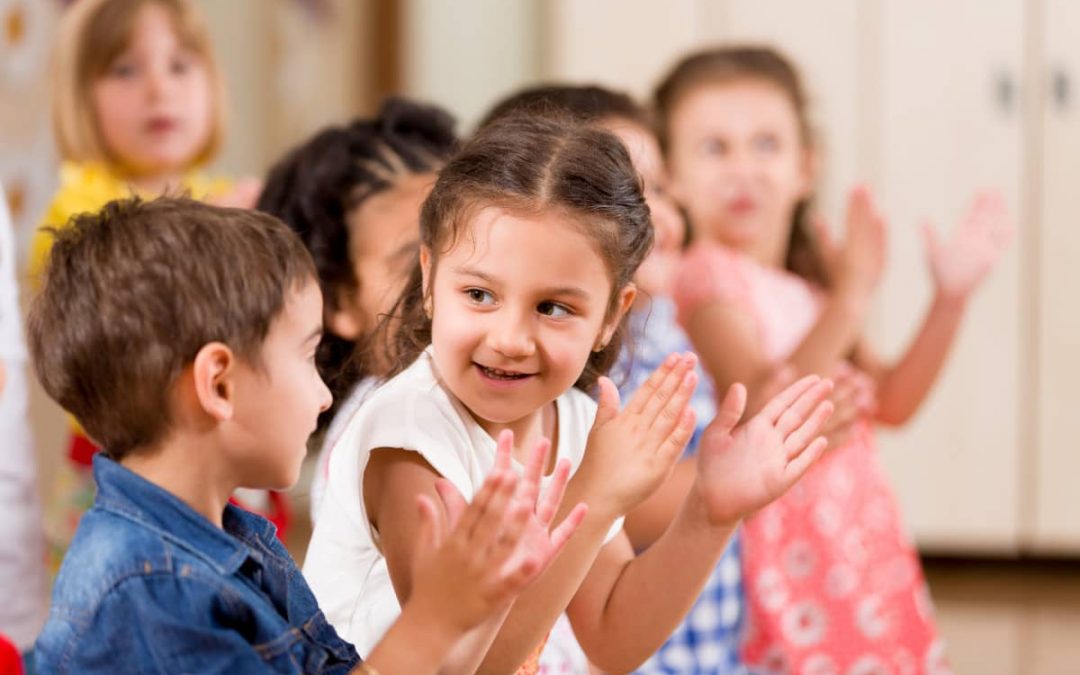 Happy children at school